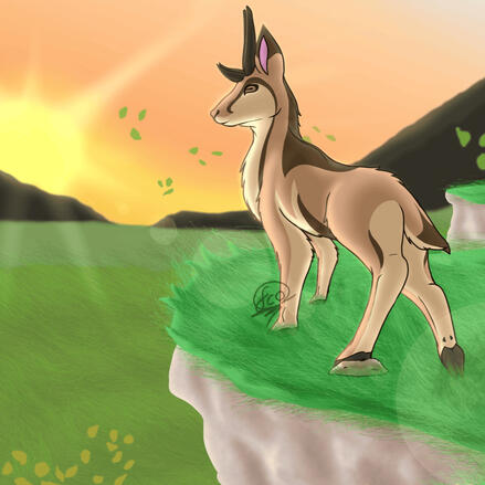 Tetrameryx Paleo art Tetrameryx Paleo art